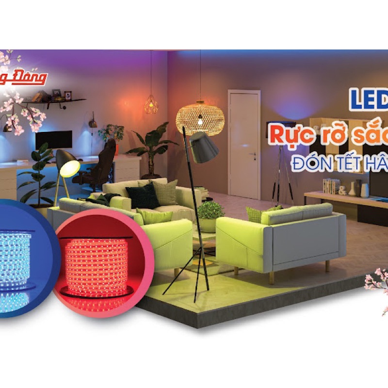 Đèn LED dây Rạng Đông các màu BẢO HÀNH 24 THÁNG