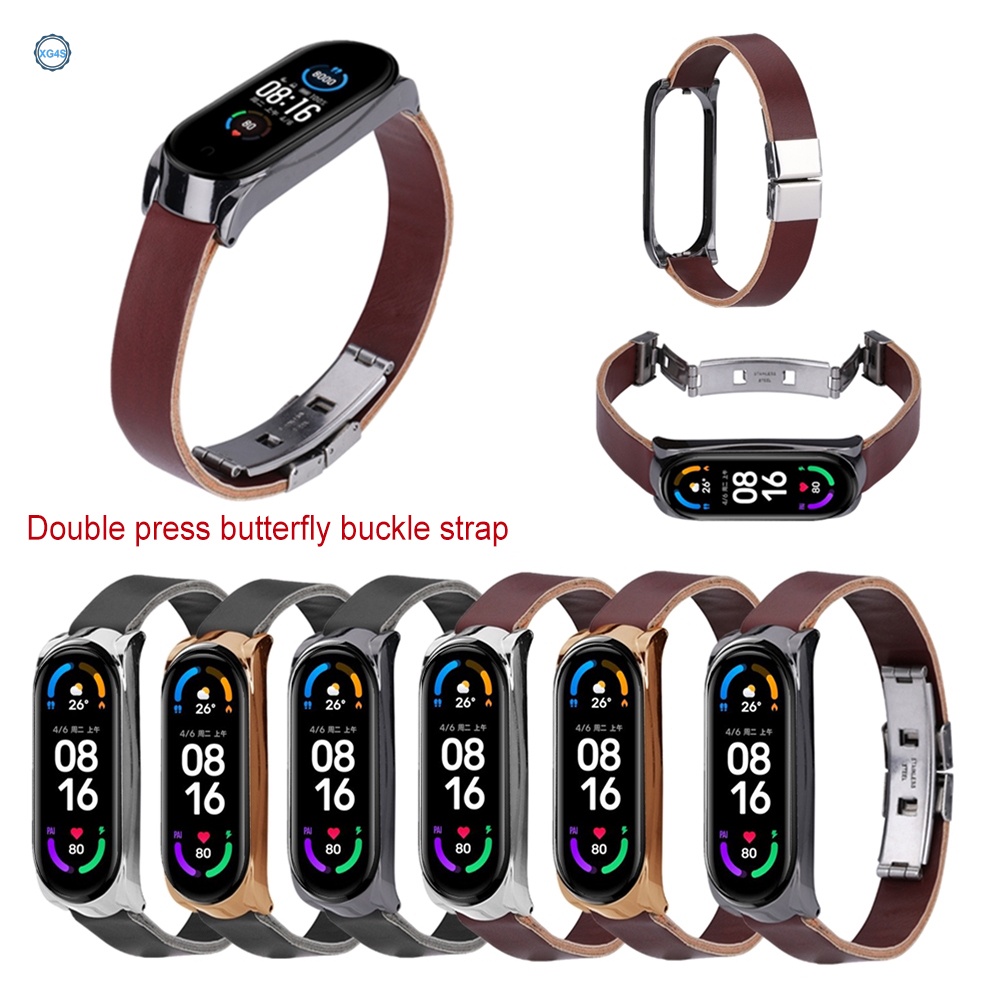 Dây Đeo Da Mềm Thời Trang Thay Thế Cho Đồng Hồ Xiaomi Mi Band 6/6 NFC