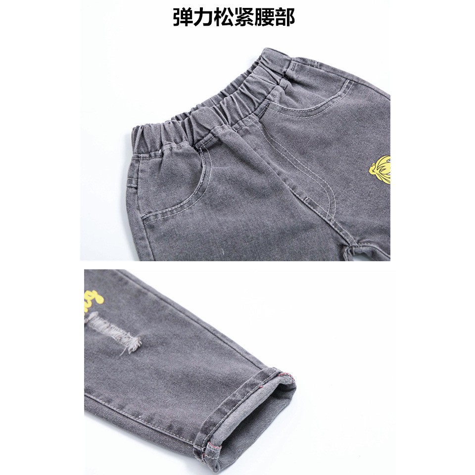 Quần bò bé gái Quần Jean size đại cho bé gái in hình cô gái