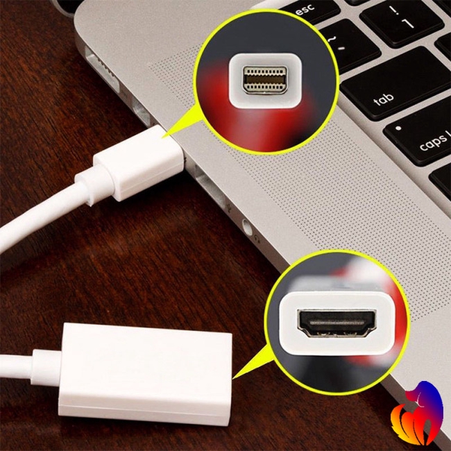 Blackhole Mini Display Port DP to HDMI Adapter Cable for Macbook Pro Air 1080P