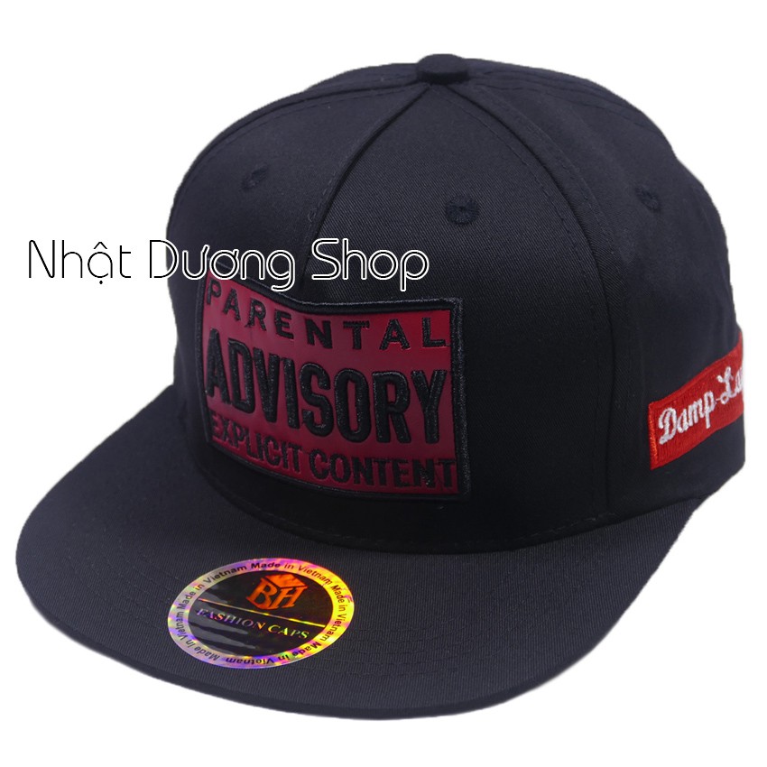 Nón Snapback Parental Advisory thêu nổi độc đáo, kiểu nón Hiphop độc đáo và nổi bật dành cho nam nữ