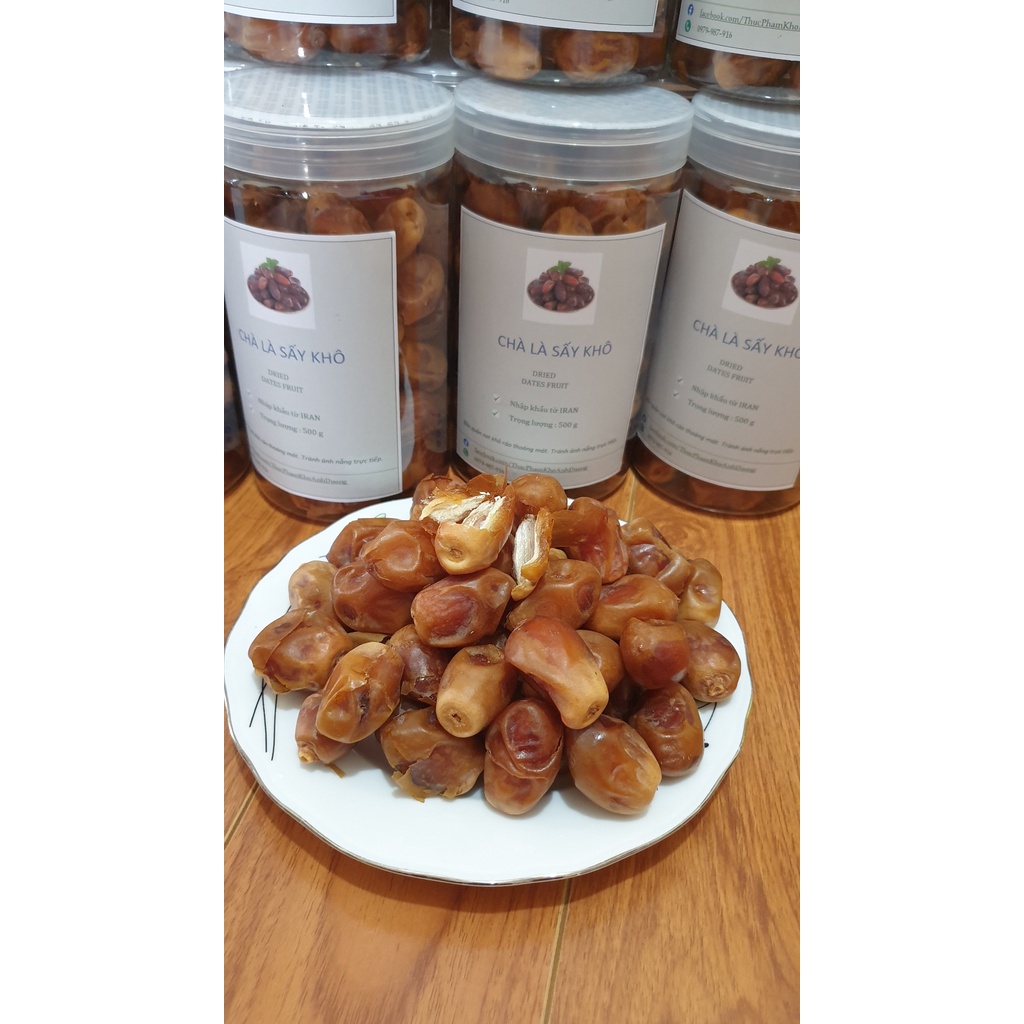 [CHÍNH HÃNG] 500g Chà Là sấy khô không đường nhập khẩu Iran, Chà là rời sấy dẻo nhập khẩu