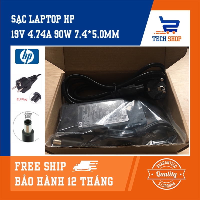 [FREESHIP]Sạc laptop HP 19.5V - 4.62A / 19V - 4.74A, 90w hàng cao cấp - Sạc hp - sạc máy tính hp