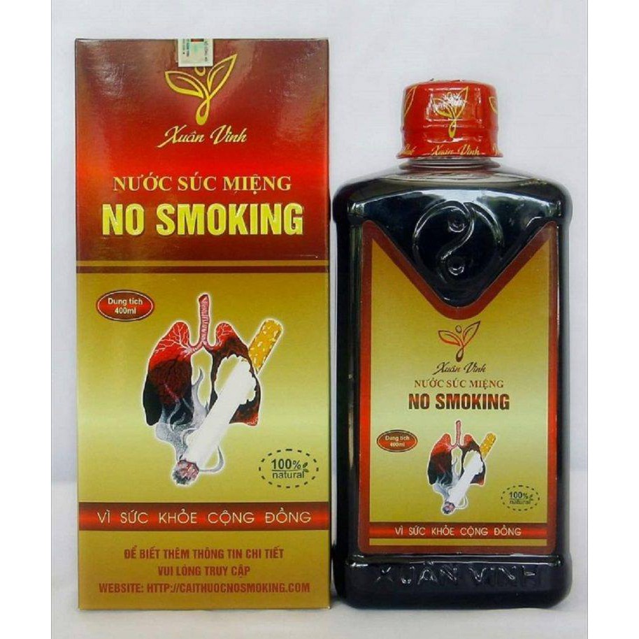 Nước Súc Miệng Cai Thuốc Lá NO SMOKING XUÂN VINH 400ml Hiệu Quả Sau 3-5 Ngày Sử Dụng