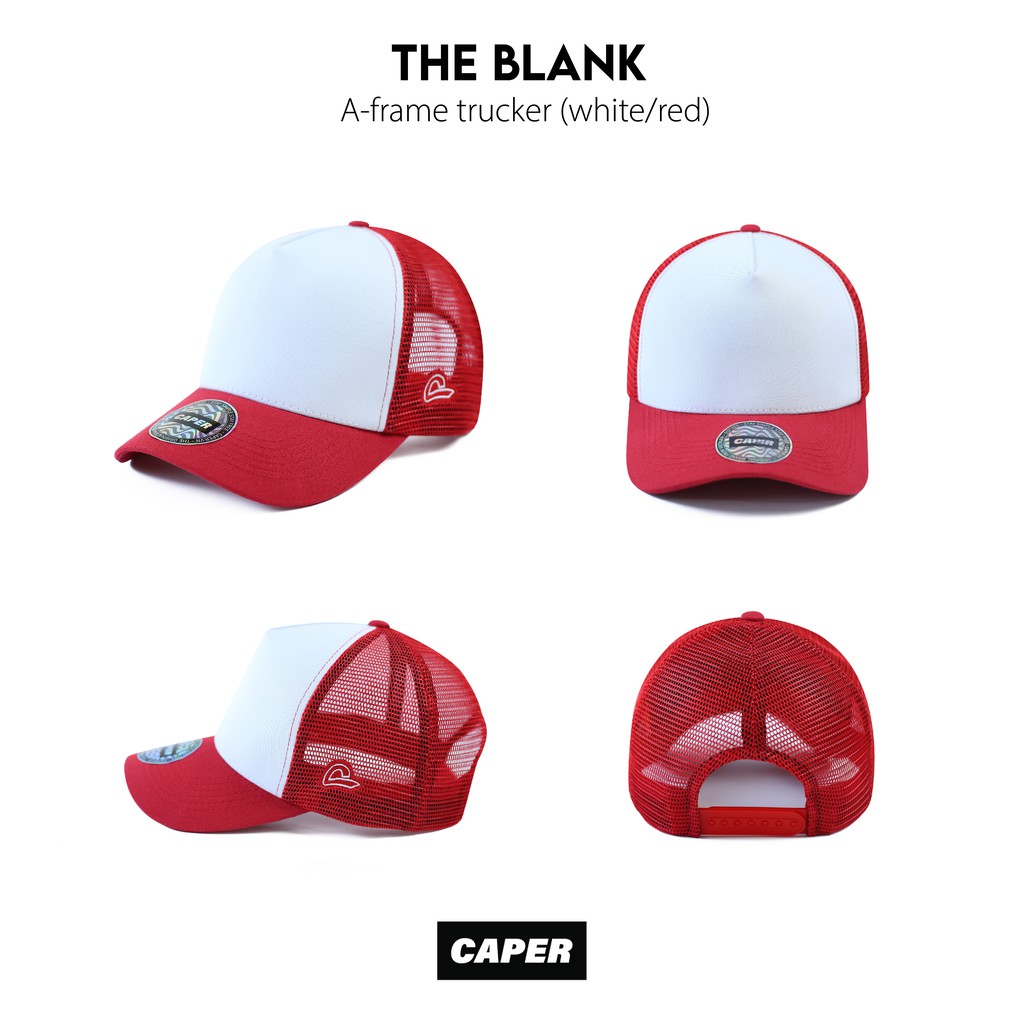 Mũ nón lưỡi trai A-Frame lưới chính hãng Caper trơn phong cách vải khaki nhiều màu