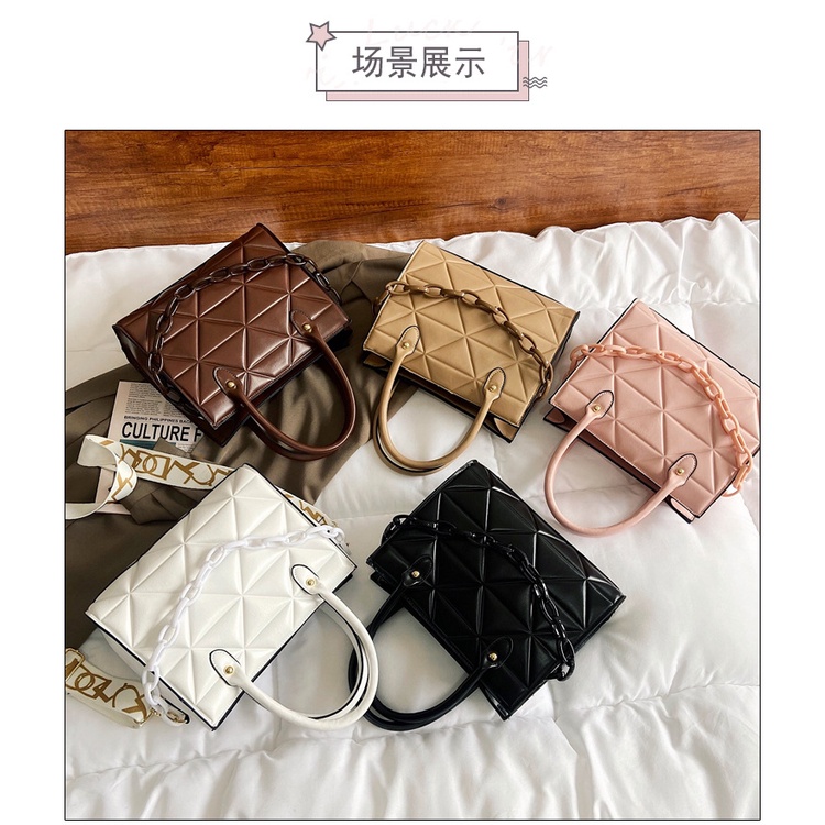 Túi Xách JASMIN NOIR Bằng Da Pu Dáng Vuông Nhỏ Phong Cách Retro Đơn Giản Cho Nữ