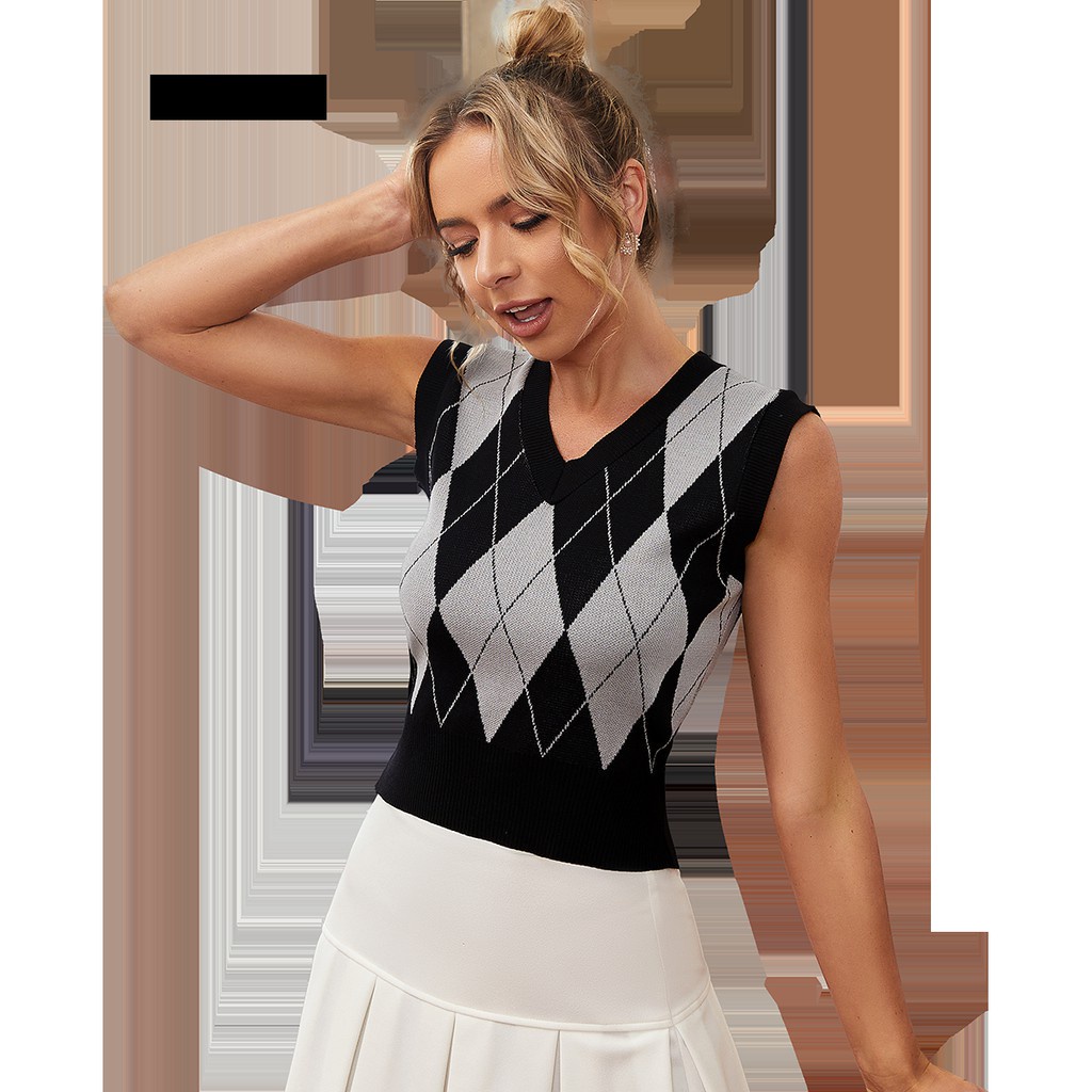 Áo dệt kim Lovito dây sau lưng kẻ sọc phong cách thường ngày L16X137 (nhiều màu)