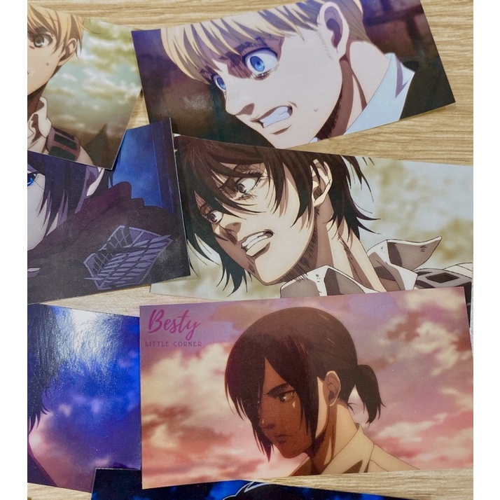Set sticker ATTACK ON TITAN movie scene size - Hình dán AOT Sticker Shingeki no Kyojin photofilm filmstrip Mikasa Eren