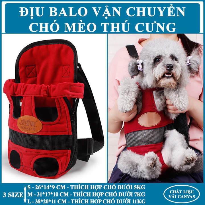 [Mã 253FMCGSALE giảm 8% tối đa 100K đơn 500K] Địu Vải Vận Chuyển Chó Mèo Tiện Lợi