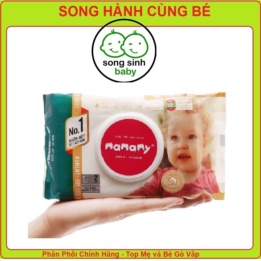 GIẤY ƯỚT MAMAMY CÓ NẮP KHÔNG MÙI