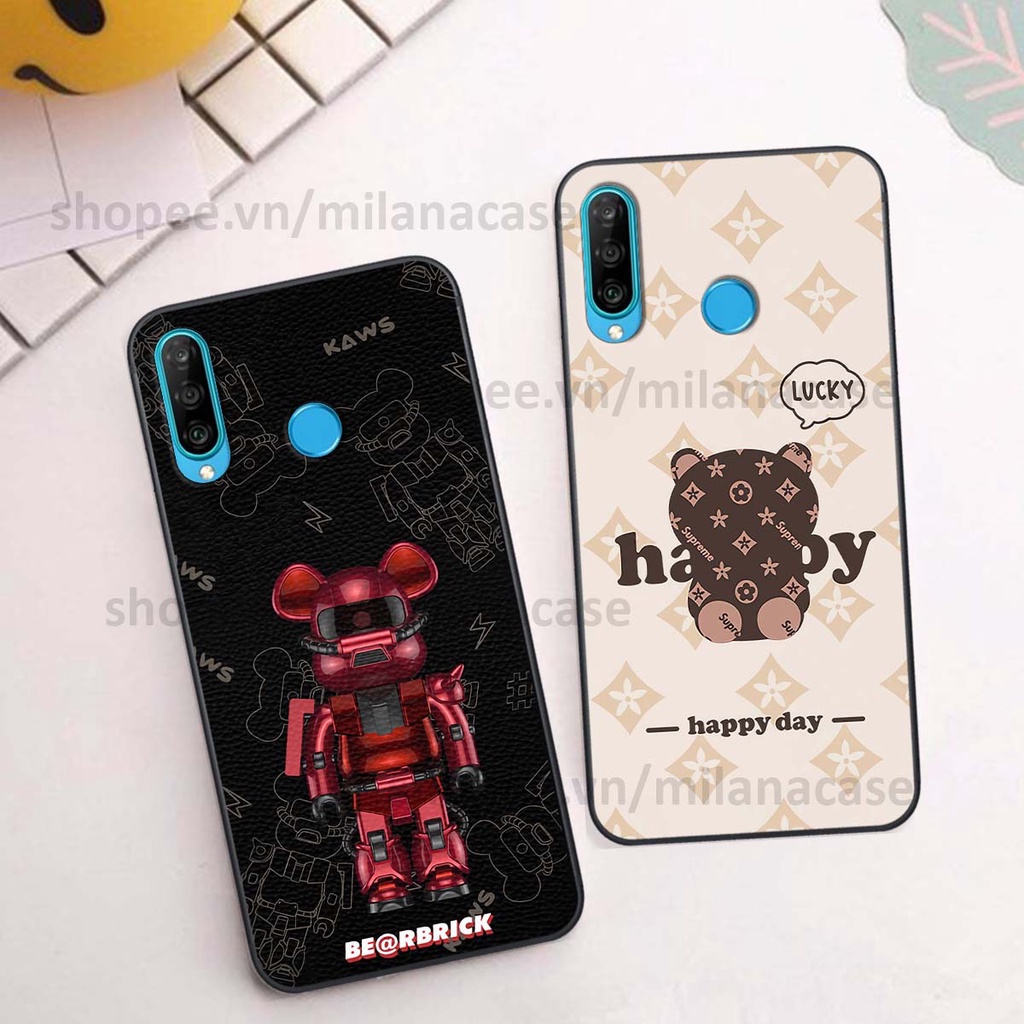 Ốp Huawei Nova 4e / P30 Lite gấu be@rBrick gấu Teddy Kaws siêu đẹp, phong cách, cá tính