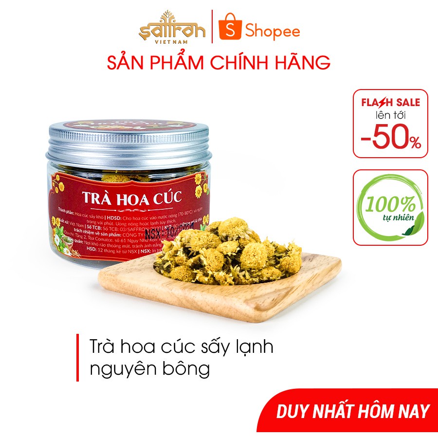 [Set 10] Hộp Quà Sang Trọng Nhụy Hoa Nghệ Tây Saffron Jahan 1g + 1 Trà hoa Cúc + 1 Hũ Đông Trùng Hạ Thảo Thượng Hạng