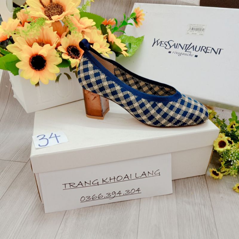 Giày gót vuông size 34