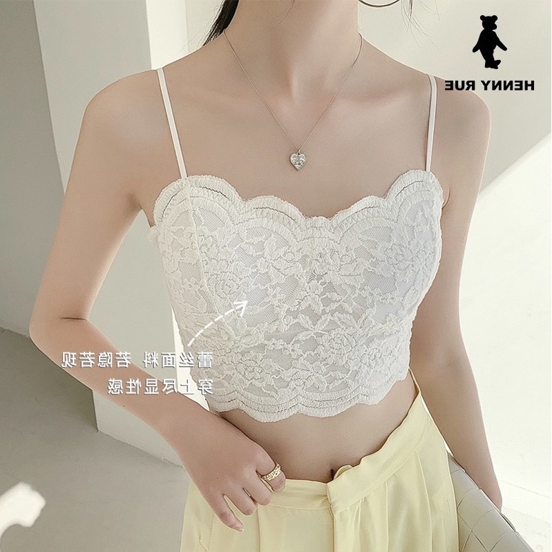 Áo bra croptop. Áo bra ren nữ cao cấp có mút tháo rời được bđ37