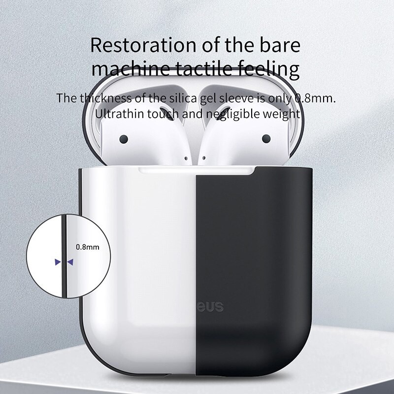 Bao case silicon siêu mỏng cho tai nghe Apple Airpods 1 / 2 hiệu Baseus Ultra thin mỏng 0.88mm) - Hàng chính hãng