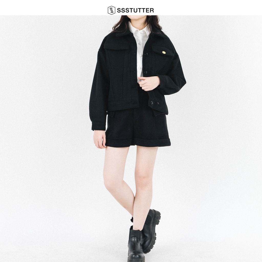 Áo khoác nữ SSSTUTTER chất dạ ép cao cấp Feth Jacket