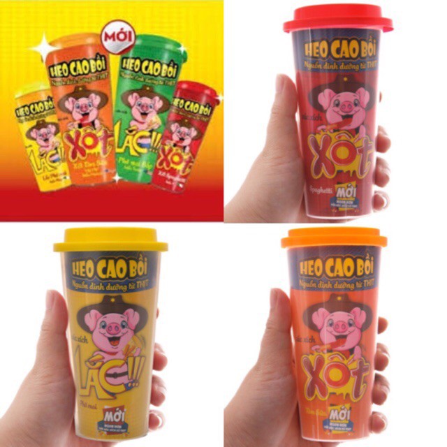 Xúc Xích Lắc, Xốt Heo Cao Bồi Masan 3 Cây+1 x 20g.