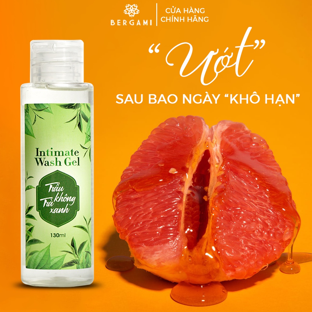 Dung dịch vệ sinh phụ nữ Bergami, tinh chất trầu trà kháng khuẩn,khử mùi giảm viêm ngứa - 130ml