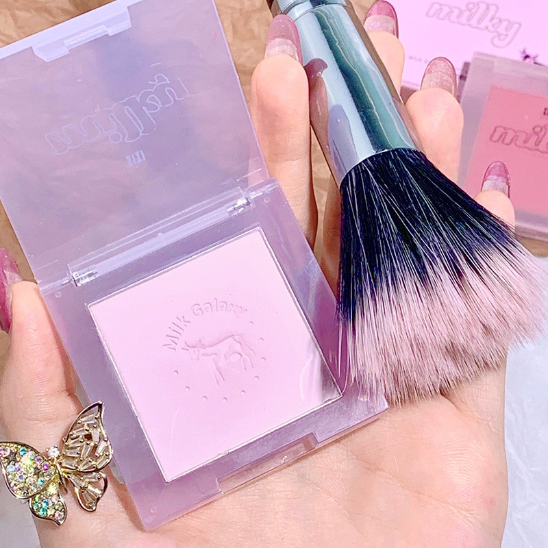 Phấn Má Hồng Mini Mềm Mịn Màu Hồng Đào Đỏ Tự Nhiên Lâu Trôi