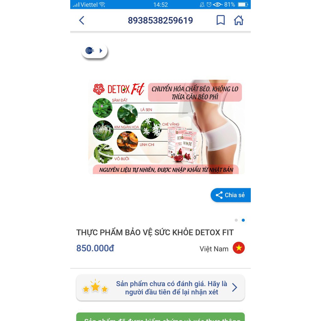 Giảm Cân DETOX FIT Chuyển Hóa Chất Béo Bảo Vệ Sức Khỏe | BigBuy360 - bigbuy360.vn