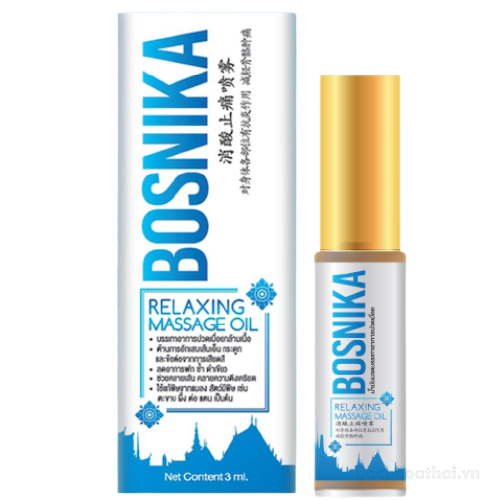 Dầu xoa bóp thảo ḋược 8 vị Bosnika Relaxing Massage Oil Thái Lan