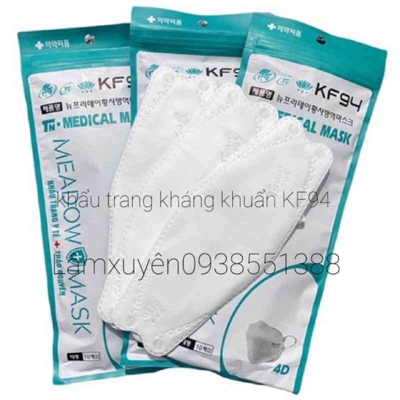 FREESHIP  Khẩu trang kháng khuẩn Tn- MEDICAL MASK 4D, 4 Lớp, kháng khuẩn-Thiết kế đa chiều, Tiêu chuẩn Hàn quốc KF94