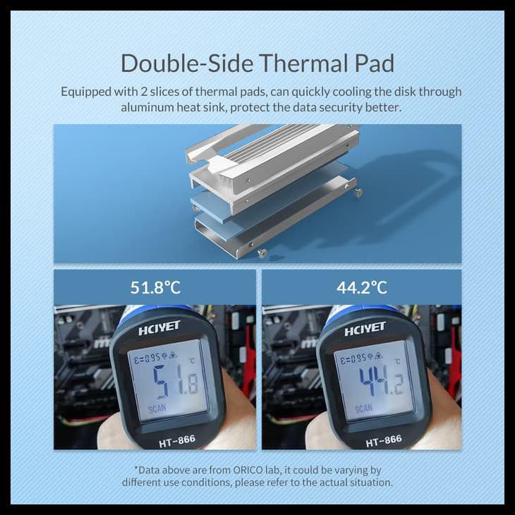 Đế Tản Nhiệt Bằng Nhôm Orico M.2 Nvme Sata - M2Srb - Blue Mpd085 | BigBuy360 - bigbuy360.vn