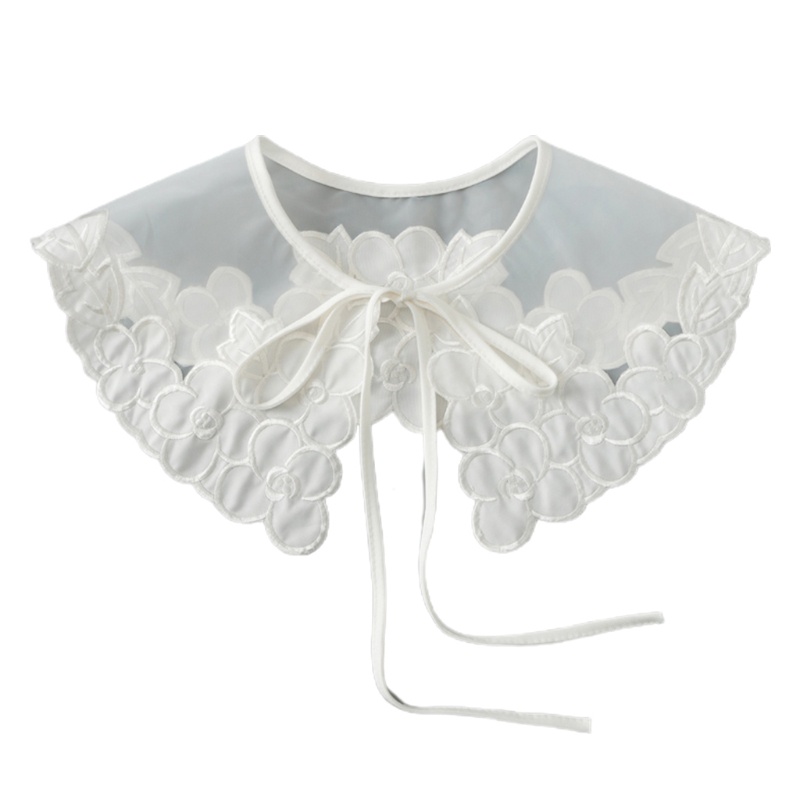 Cổ Áo Giả Hán Phục Đính Ngọc Trai Có Thể Tháo Rời Cho Nữ