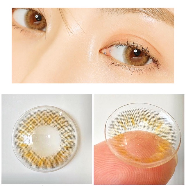 [1 CẶP LENS] KÍNH ÁP TRÒNG CONTACT LENS HÀN QUỐC NÂU VÀNG VENUS BROWN