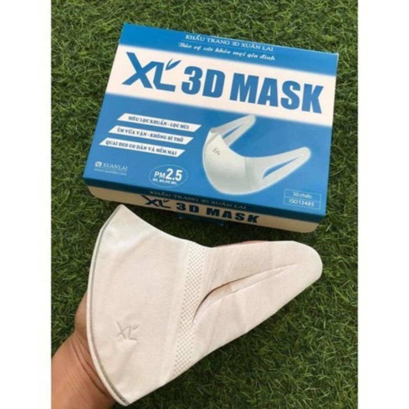 Khẩu trang 3D mask Xuân Lai hộp 50 cái