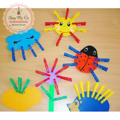 Set 50 kẹp gỗ 4.5cm