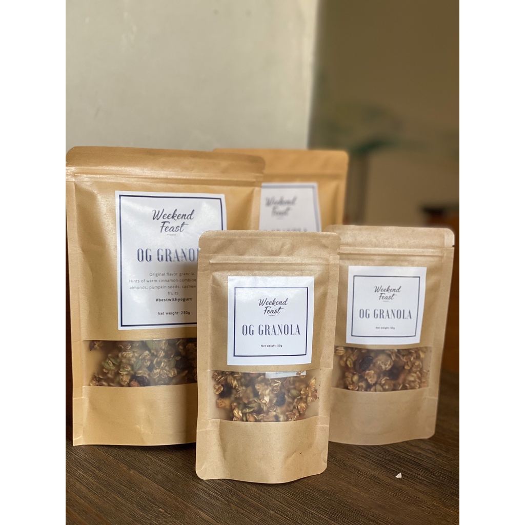 Ngũ cốc siêu dinh dưỡng Granola hỗ trợ giảm cân cao cấp Weekend Feast - Công thức đặc biệt ít năng lượng