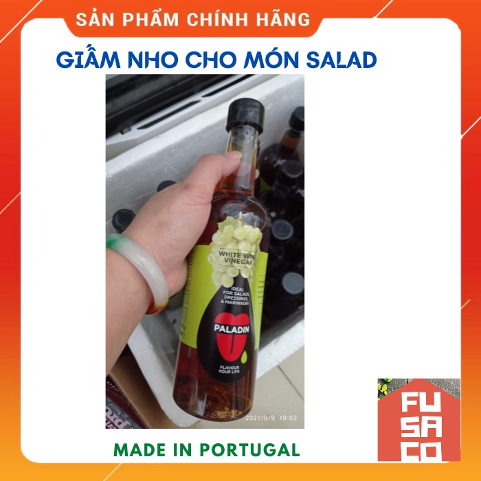 Giấm Nho Trắng Paladin White Wine Vinegar 500ml