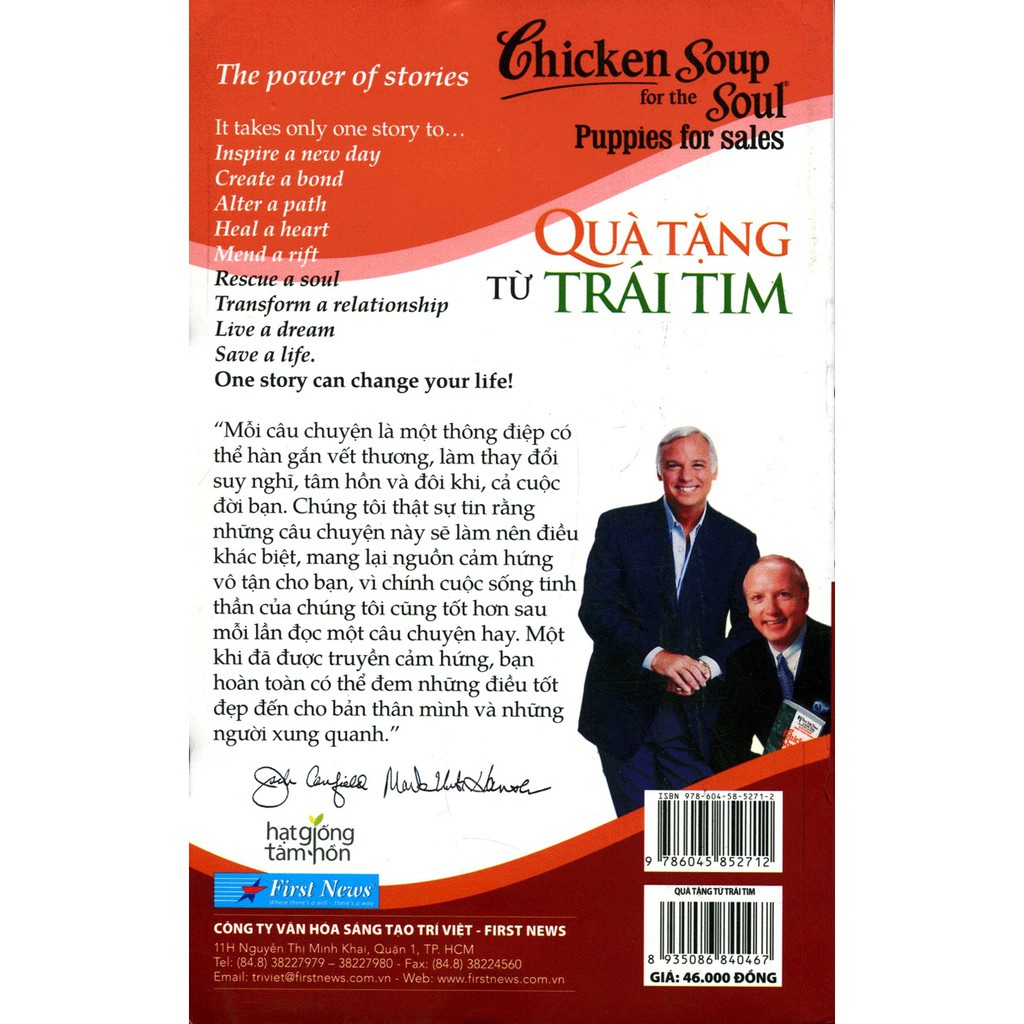 Sách - Chicken Soup For The Soul - Quà Tặng Từ Trái Tim - First News