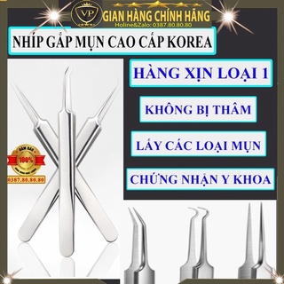 Nhíp gắp mụn đầu đen mụn cám mụn ẩn nhổ mụn nặn mụn không bị thâm gắn mi không gỉ cao cấp chính hãng Sidumi hàn quốc