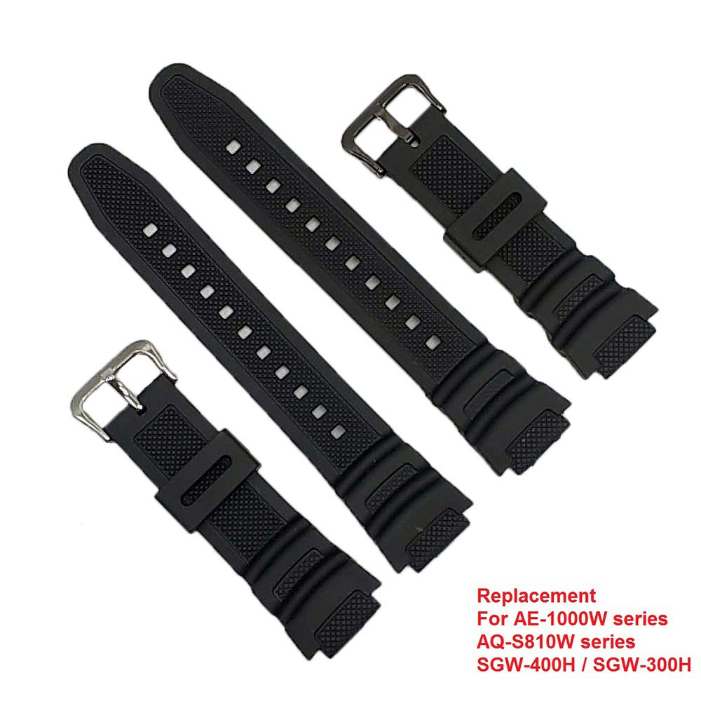 Dây Đeo Đồng Hồ Bằng Cao Su Chống Sốc Cho Casio AQ-S810W AEQ-110 W-735H W-736H aqs810w aeq110 w735h