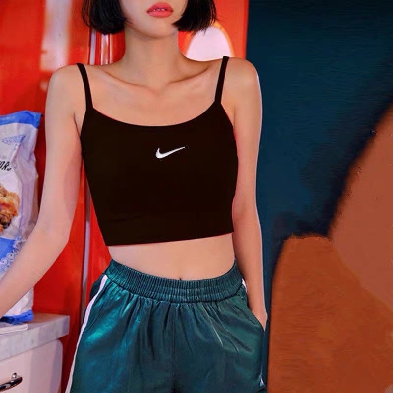 Áo Croptop 2 Dây Thêu LoGo A5186