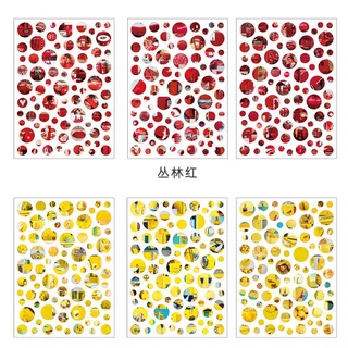 Bộ 3 tờ sticker chấm tròn