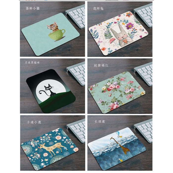 [HCM] Mousepad Lót Chuột nhiều mẫu | Miếng lót chuột siêu dễ thương 26 x 21 cm vải dày 3 ly