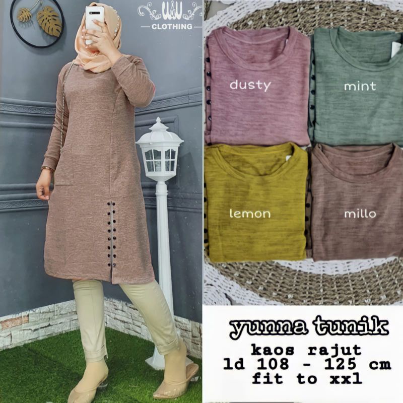 Áo thun dệt kim Yunna Tunic ld 125 Feminine thời trang trẻ trung cho nữ tuổi teen và cửa hàng wnw cửa hàng