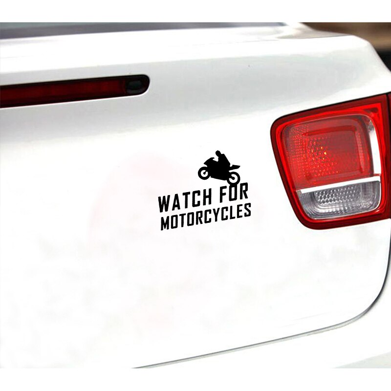 Miếng sticker &quot;Watch For Motorcycles&quot; dán trang trí ô tô vui nhộn 13.2cm x 10cm