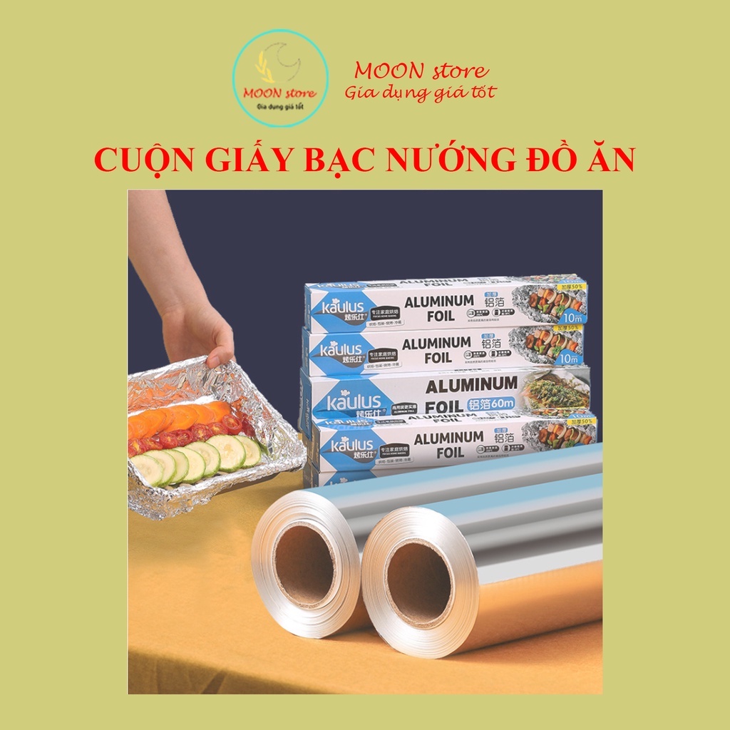 Cuộn giấy Bạc nướng đồ ăn, bọc thực phẩm khổ Rộng 30cm Dài 10 mét