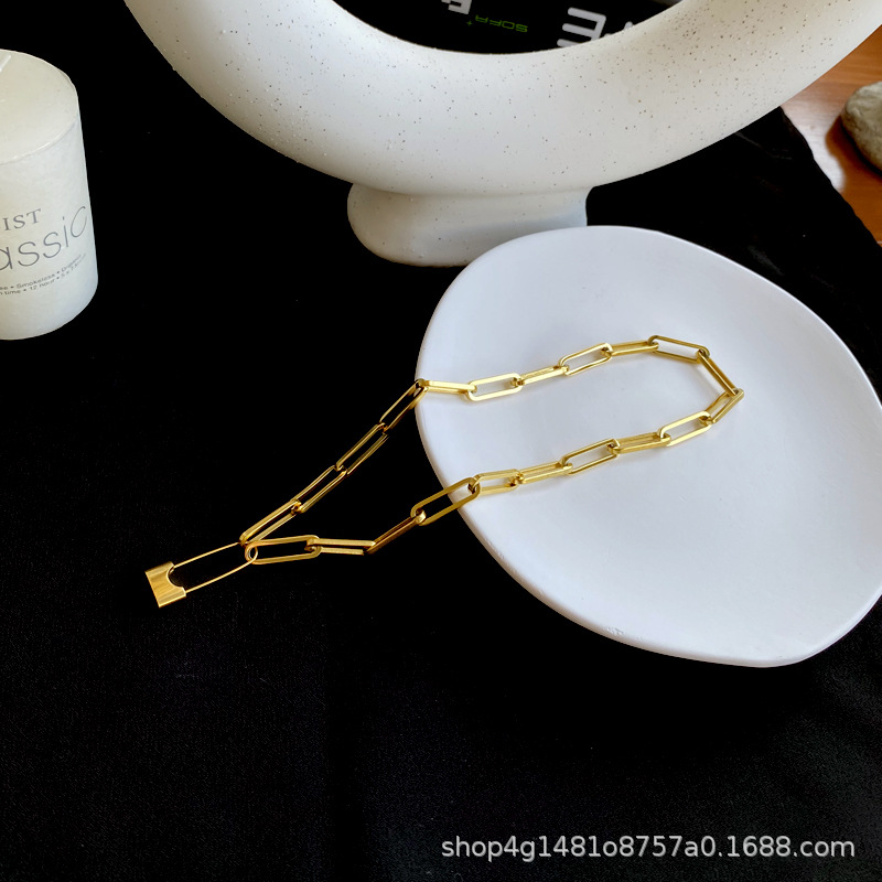 Dây Chuyền Kim Loại Thiết Kế Đơn Giản Phong Cách Vintage