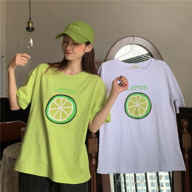 Áo thun tay lỡ Unisex Lemon