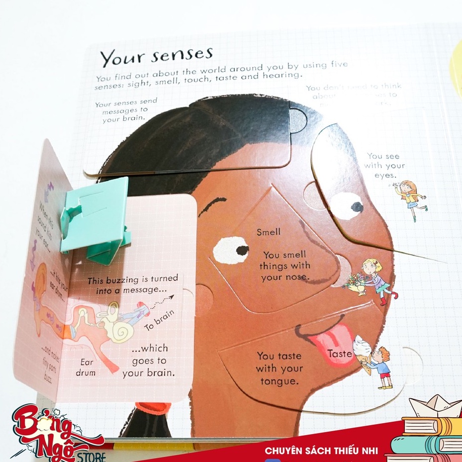 Sách lật mở Usborne Look Inside Your Body tìm hiểu cơ thể con người