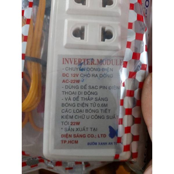 Bộ Chuyển Điện Inverter 12V Ra 220V Công Suất 22W