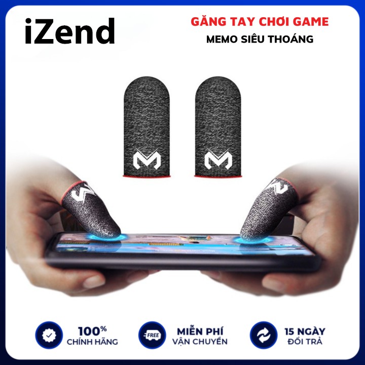 Bao ngón tay chơi game Memo ghost xanh sợi bạc 24 cao cấp