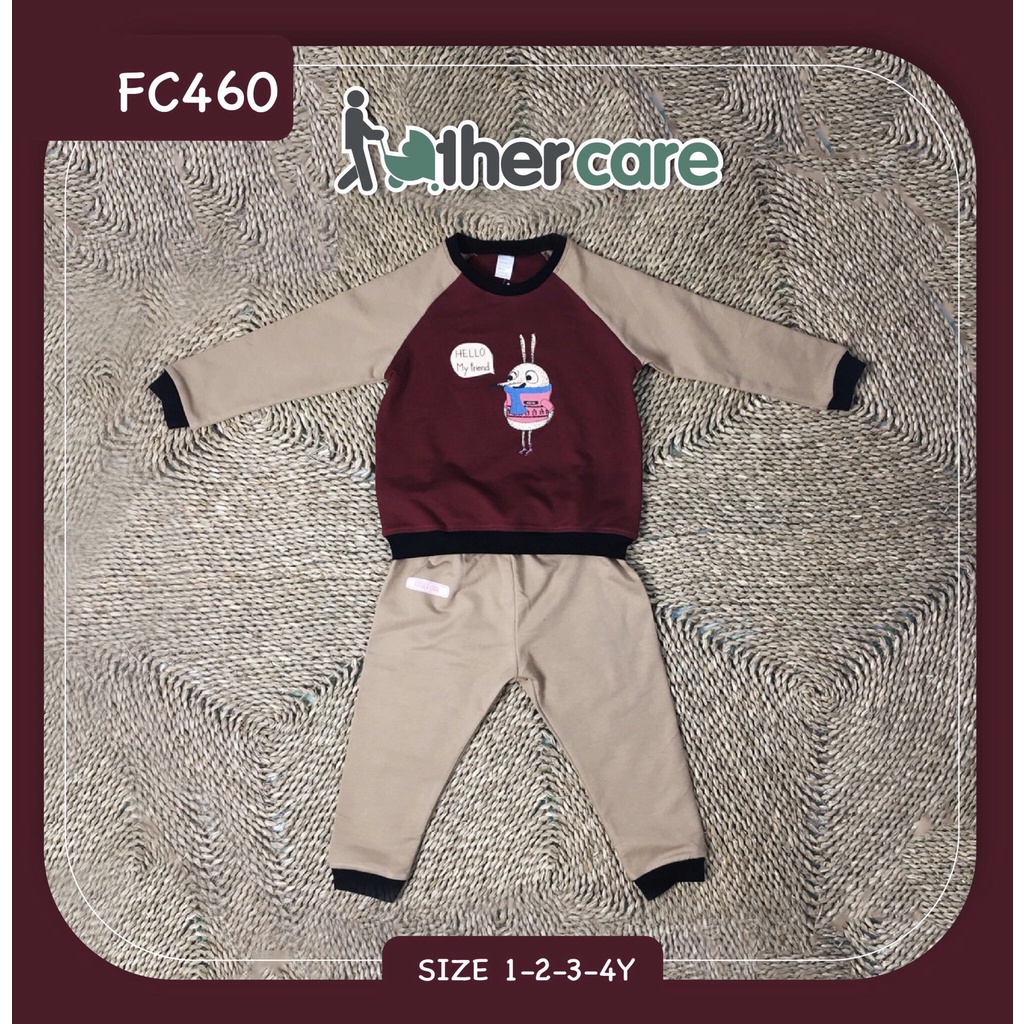 Áo Dài tay FatherCare Trẻ em Nỉ da cá - In hình