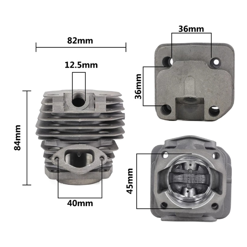 1 bộ pít tông và xi lanh đường kính 45mm cho cưa máy 52 52cc