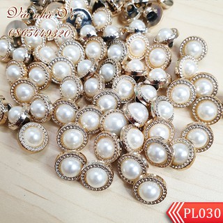 Cúc nhựa đính hạt trang trí sang chảnh - PL030